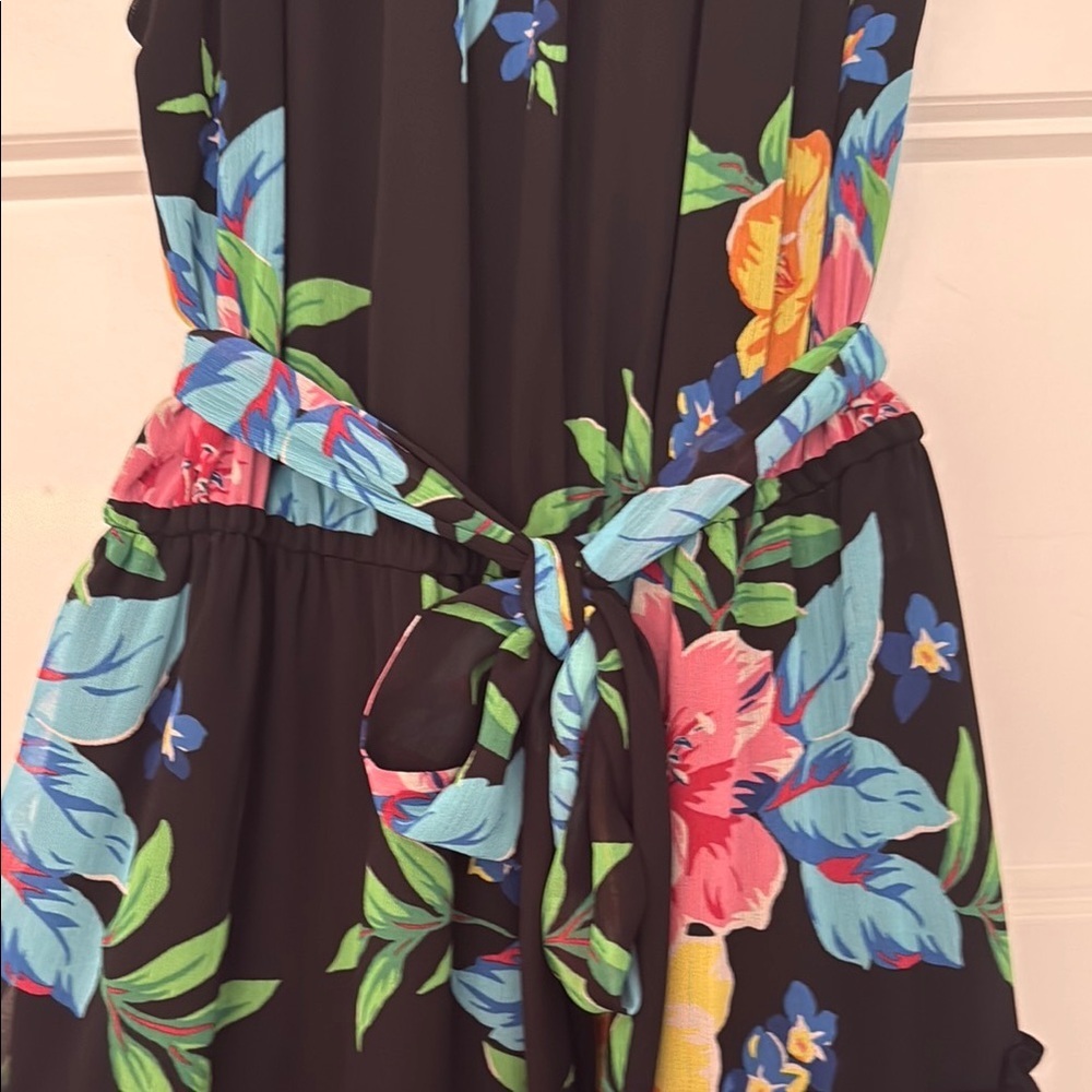 Lauren Ralph Lauren Black Label Floral Off-Shoulder Black Dress - Picture 5 of 12